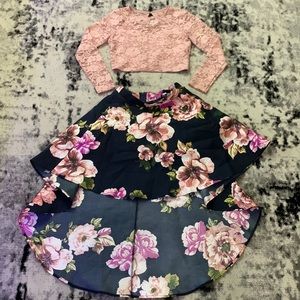 Girls 2 piece (Crop top & Skirt)
